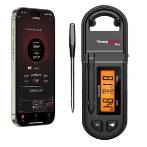Open Box - ThermoPro -  Truly wireless meat themometer Black